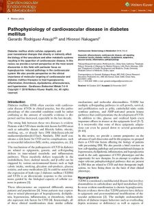 Pathophysiology of cardiovascular disease in diabetes mellitus